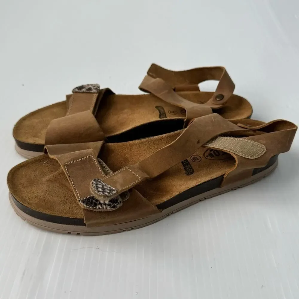 Platon GIrona strappy leather sandals Gel Touch made in Spain size 39 / 8-8.5 US